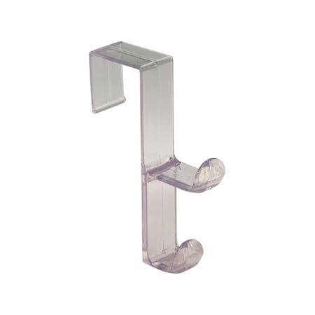 Interdesign iDesign 5-1/2 in. L Clear Plastic Medium/Large Over the Door Double Hook 1 pk 16100